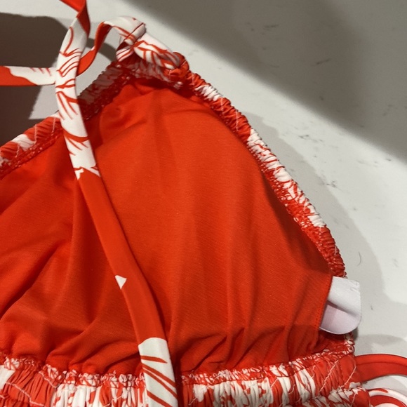 3x 24w-26w orange and white floral bikini ❤️🔥 NWT time and tru - Picture 13 of 16